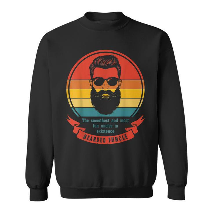 Bearded Funcle Funny Uncle Definition Distressed Vintage Sweatshirt