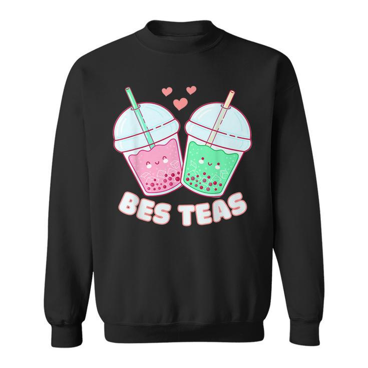 Bes Teas Cute Bestie Bubble Tea Boba Best Friends  Sweatshirt