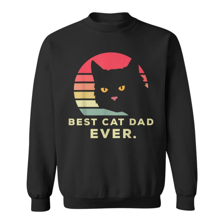 Best Cat Dad Ever Funny Cat Enthusiast Animal Lover Father Gift For Mens Sweatshirt