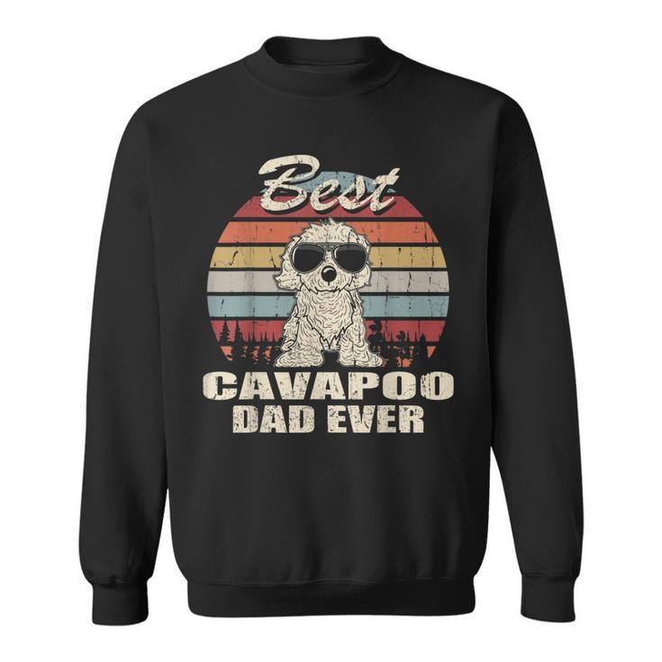 Best Cavapoo Dad Ever Vintage Retro Dog Dad  Sweatshirt