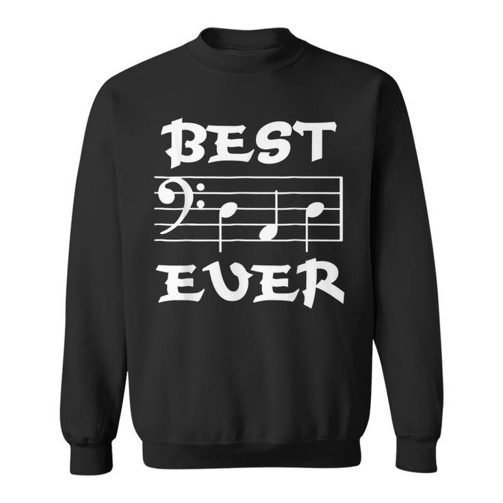 Best Dad Ever Bass Clef Musician Fathers Day  Gift Sweatshirt