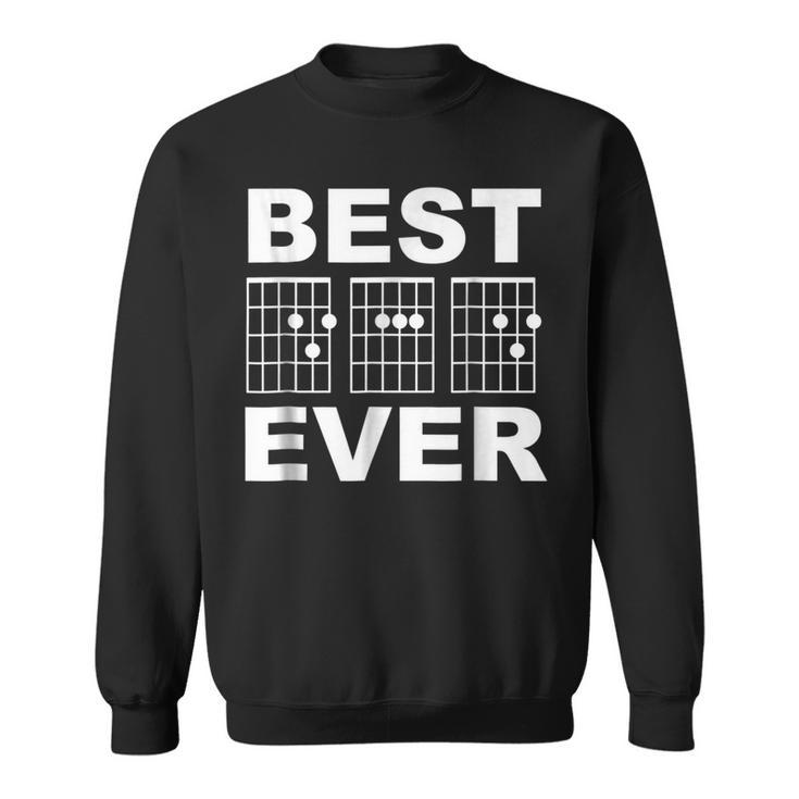 Best Dad Ever Guitar Chords For Musician Father Gift For Mens Sweatshirt