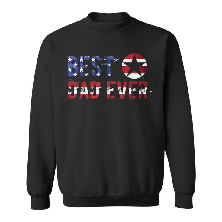 Best Dad Ever Patriotic Stars And Stripes Gift For Mens Sweatshirt