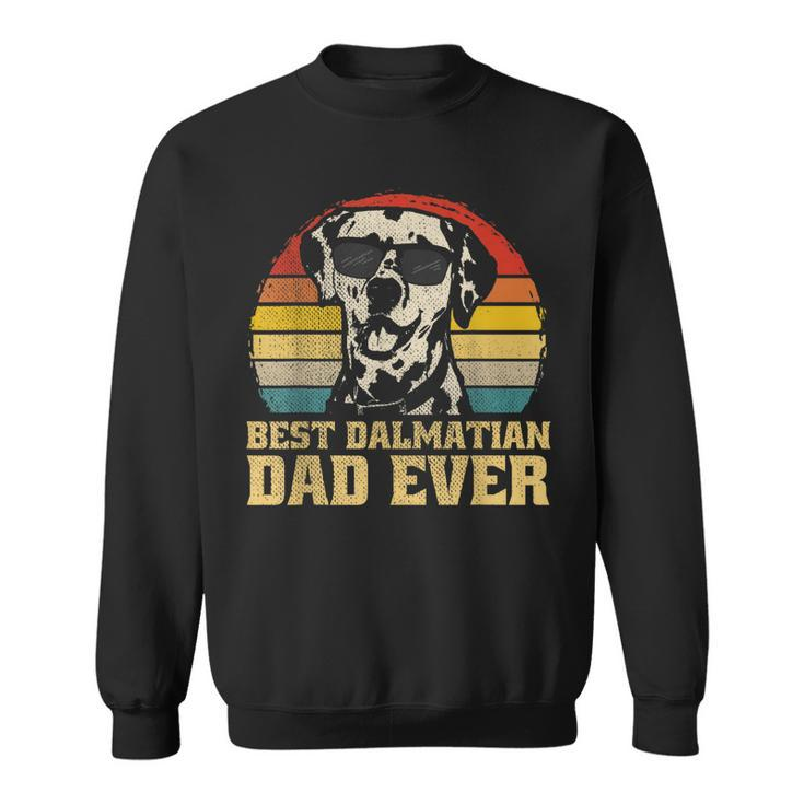 Best Dalmatian Dog Dad Father Papa Puppy Funny Retro Gift Sweatshirt