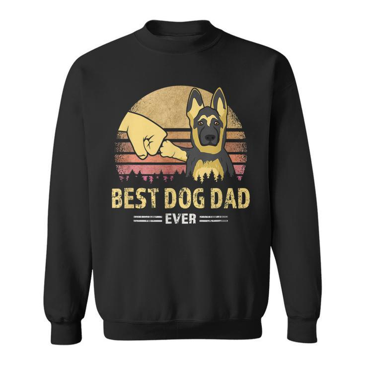 Best Dog Dad Ever German Shepherd Retro Puppy Lover Design Gift For Mens Sweatshirt