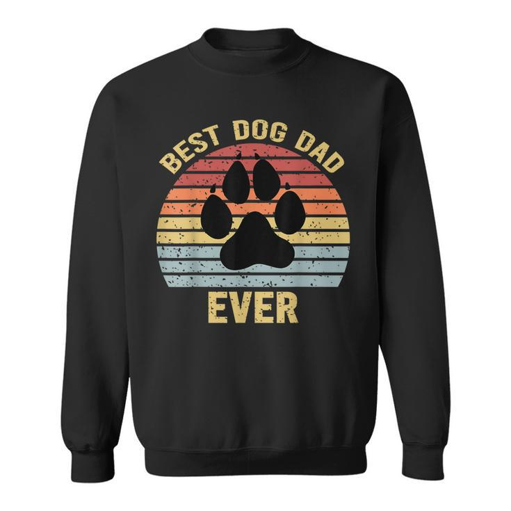 Best Dog Dad Ever Retro Funny Fathers Day Gift  Sweatshirt