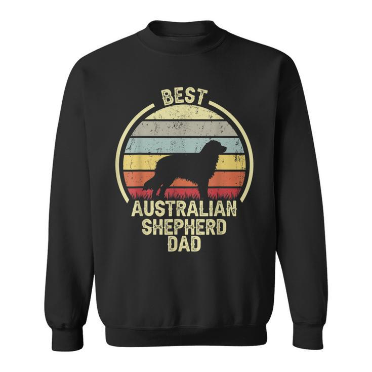 Best Dog Father Dad - Vintage Aussie Australian Shepherd  Sweatshirt