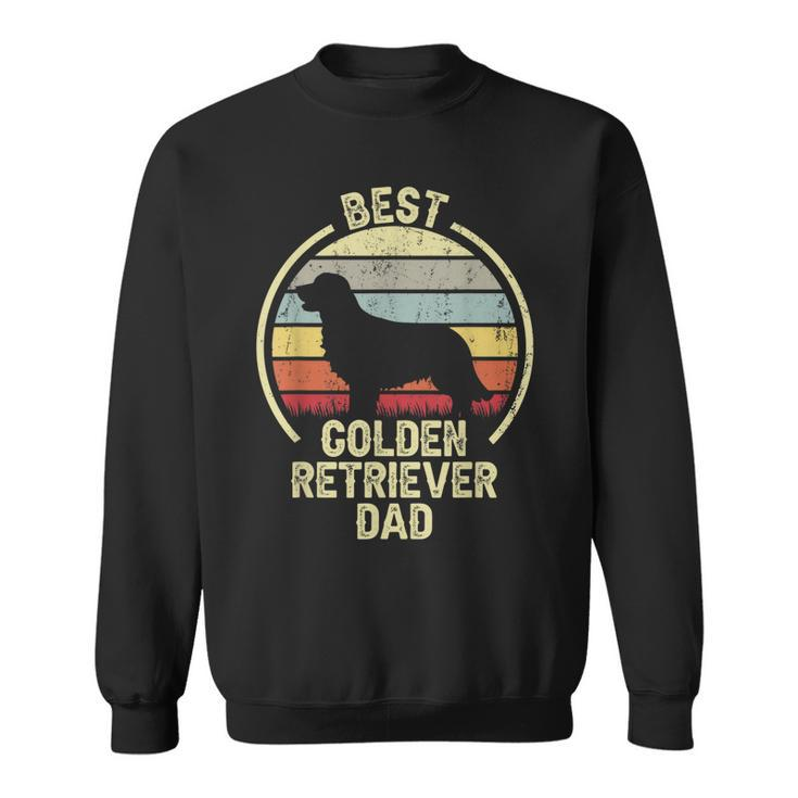 Best Dog Father Dad - Vintage Golden Retriever  Sweatshirt