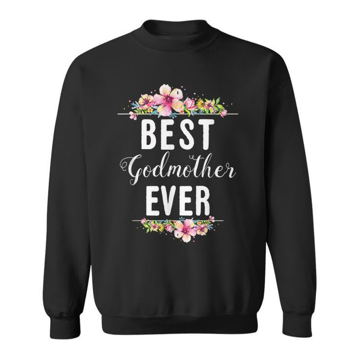 Best Godmother Ever Floral Design Family Matching Gift Sweatshirt