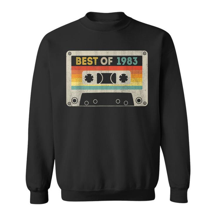 Best Of 1983 40Th Birthday Gifts Cassette Tape Vintage 1983  Sweatshirt