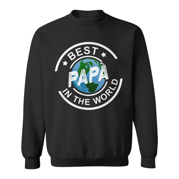 Best Papa In The World Funny Italian Dad Gift Gift For Mens Sweatshirt