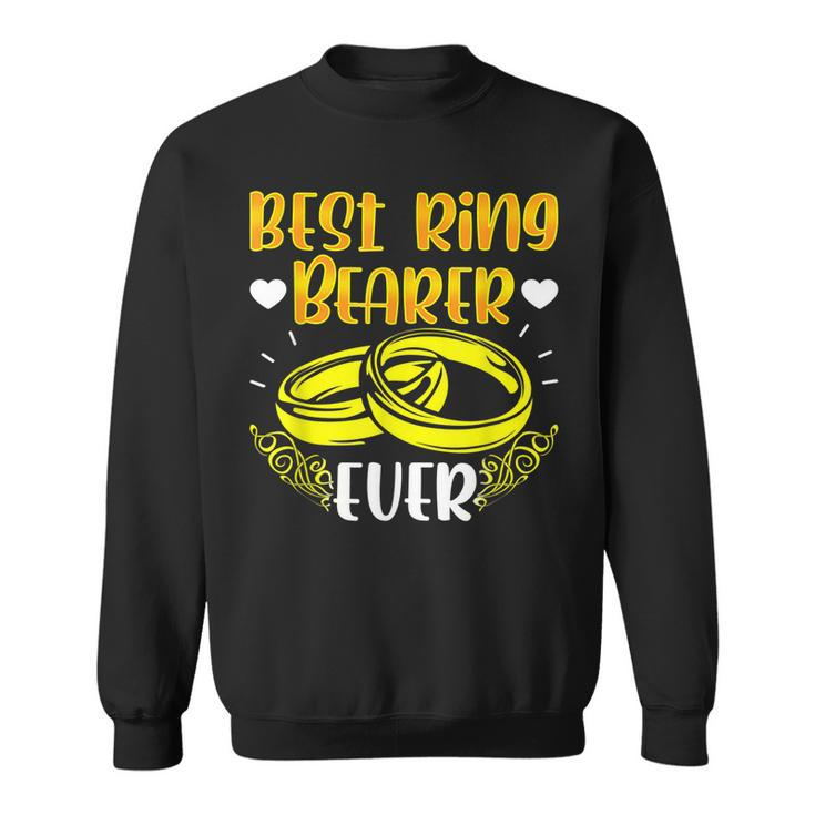 Best Ring Dude Ever Wedding Bearer Ring Carrier Sweatshirt
