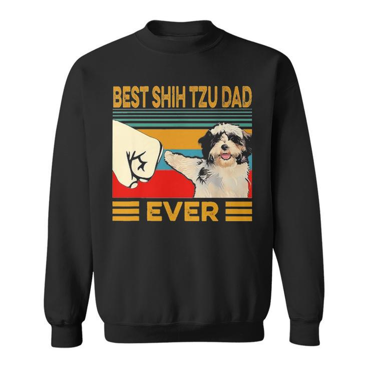 Best Shih Tzu Dad Ever Retro Vintage V2 Sweatshirt