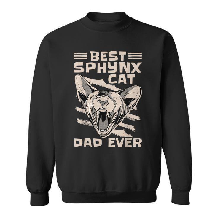 Best Sphynx Cat Dad Ever Apparel For Animal Lover  Men Women Sweatshirt Graphic Print Unisex