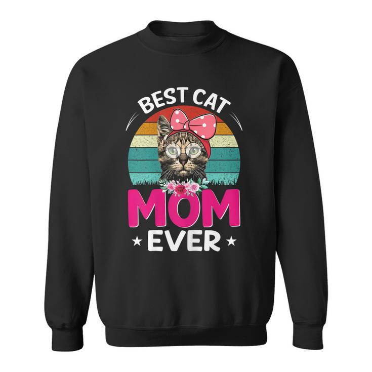 Beste Katzenmutter Ever Sweatshirt für Damen, Katzenliebhaber Tee