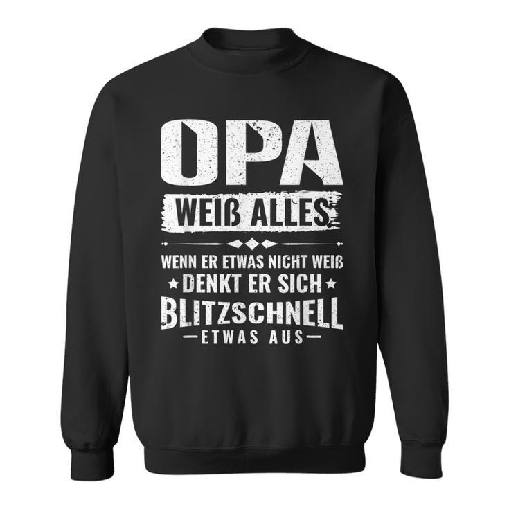 Bester Opa Großvater Der Welt Opa Weiß Alles Sweatshirt