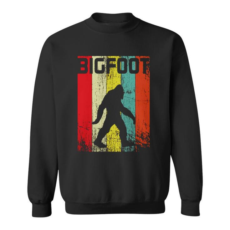 Bigfoot Vintage Retro Vintage Sasquatch Bigfoot Men Women Sweatshirt Graphic Print Unisex