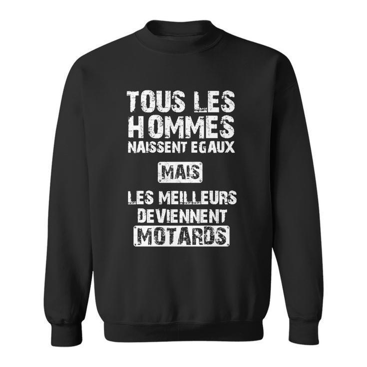 Biker Sweatshirt Schwarz mit Französischem Spruch für Motorradfans