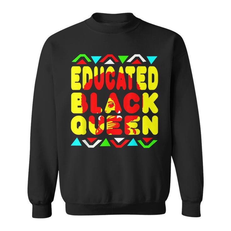 Black Queen Educated African American Pride Dashiki  Sweatshirt