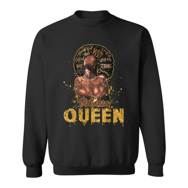 Black Queen Melanin Queen I Am Black Melanin History Month  Sweatshirt