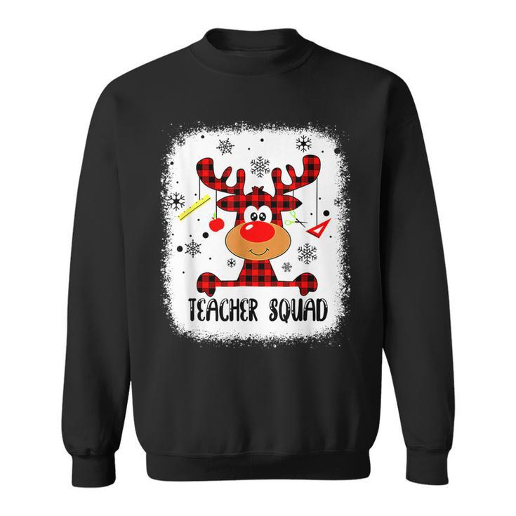 Bleached Teacher Squad Reindeer Funny Teacher Christmas Xmas  V20 Men Women Sweatshirt Graphic Print Unisex