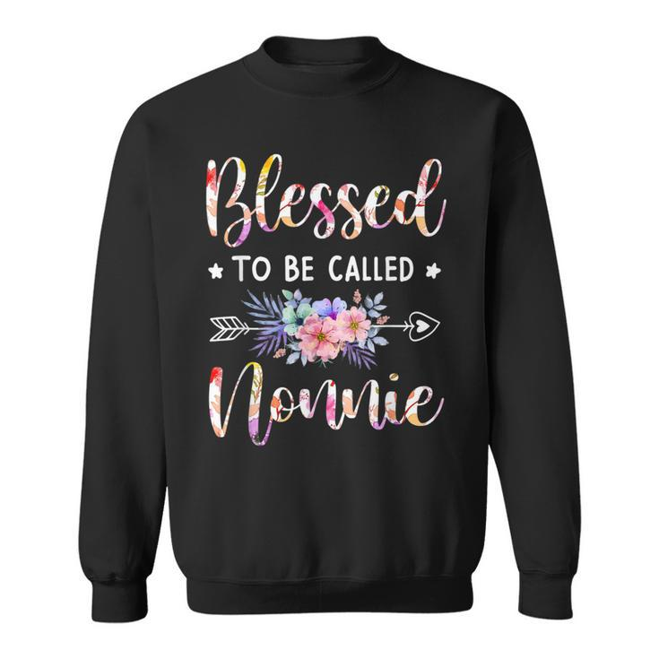 Blessed To Be Called Nonnie Floral Mothers Day Sweatshirt