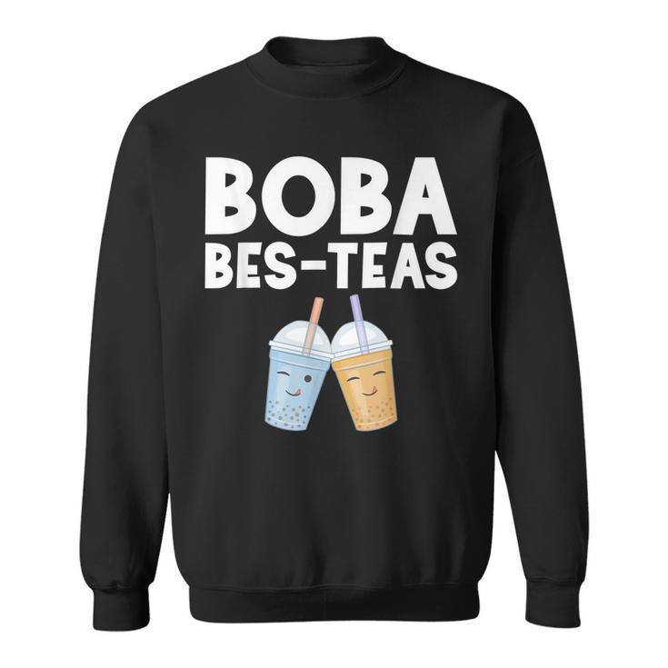 Boba Girl Bes Teas Besties Bubble Tea Best Friends  Sweatshirt