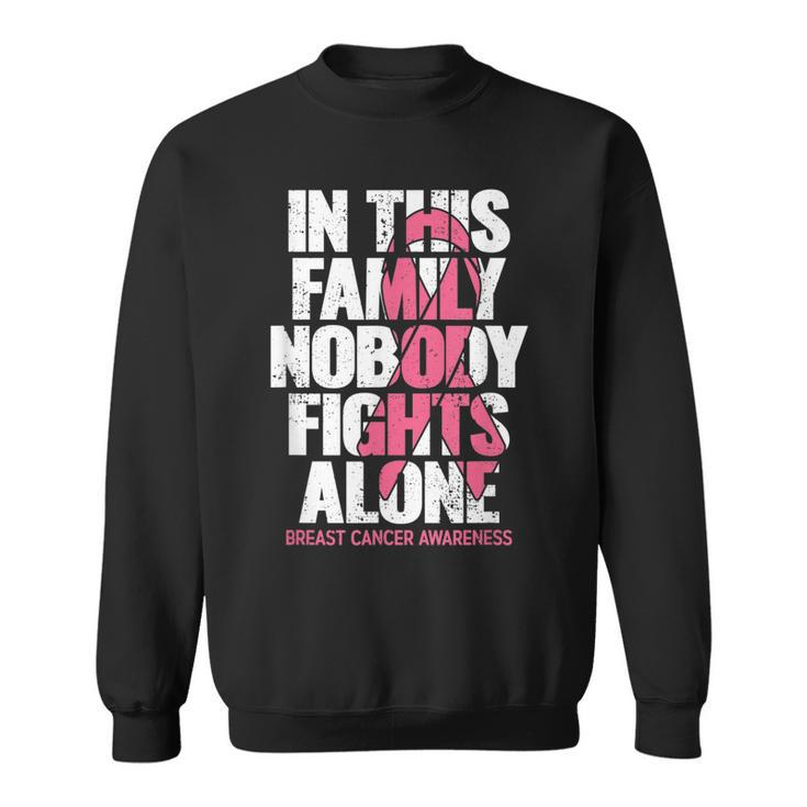 Breast Cancer Support Vintage Family Breast Cancer Awareness  Sweatshirt