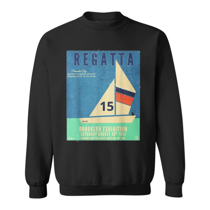 Brooklyn Regatta Vintage Poster   Sweatshirt