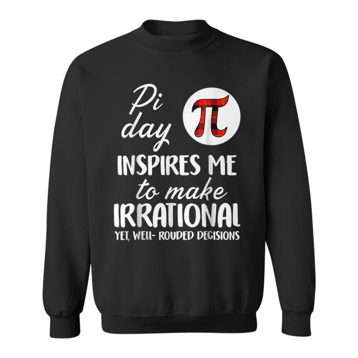 Buffalo Plaid Pi Symbol Pi Day Inspires Me Math Lover Gifts  V3 Sweatshirt
