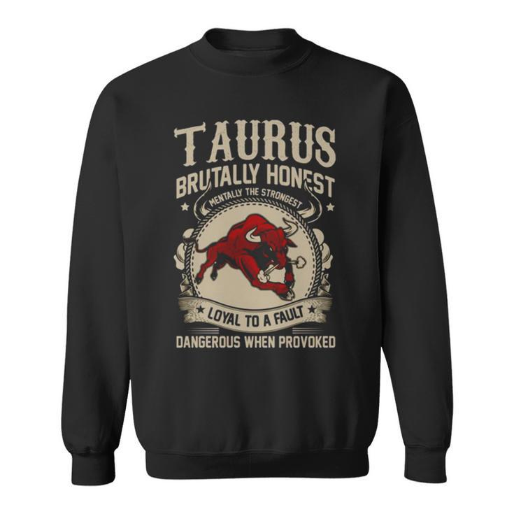 Bull Zodiac Design Vintage Taurus Sweatshirt