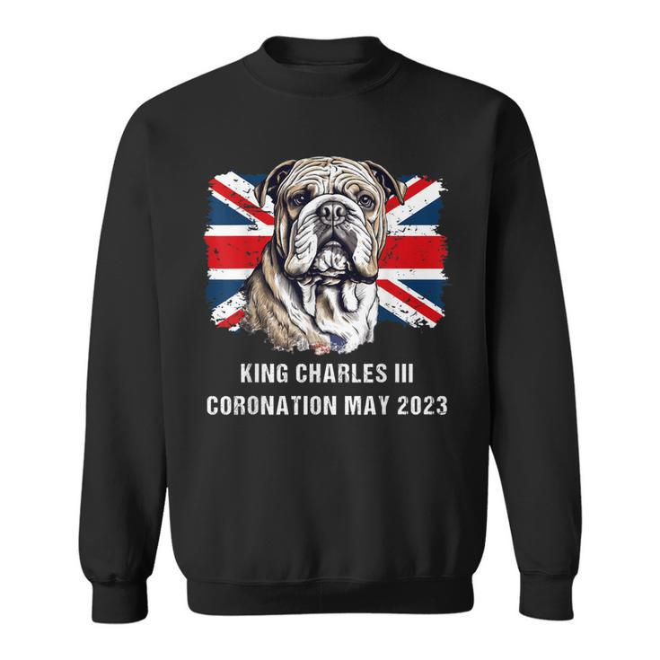 Bulldog Union Jack King Charles Coronation  Sweatshirt