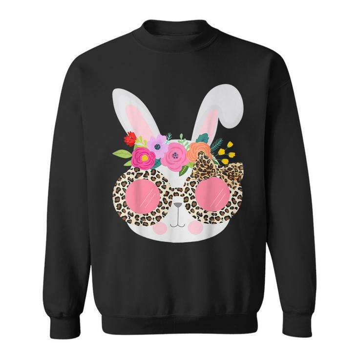 Bunny Face Leopart Print Easter Basket Stuffer For N Girl  Sweatshirt
