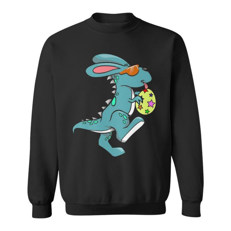 Bunnysaurus Easter T Rex Bunny Egg Hunting Rabbit V3 Sweatshirt