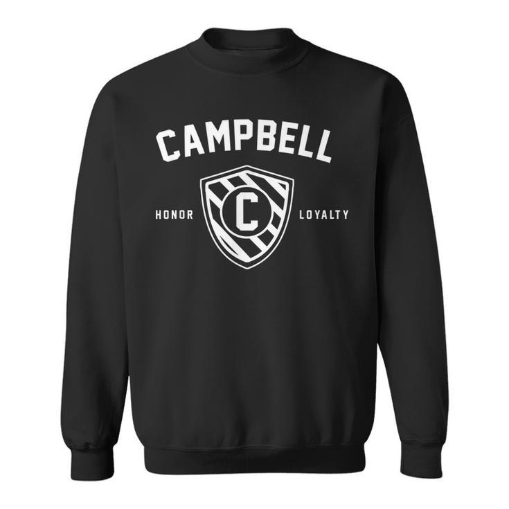 Campbell Family Shield Last Name Crest Matching  Men Women Sweatshirt Graphic Print Unisex