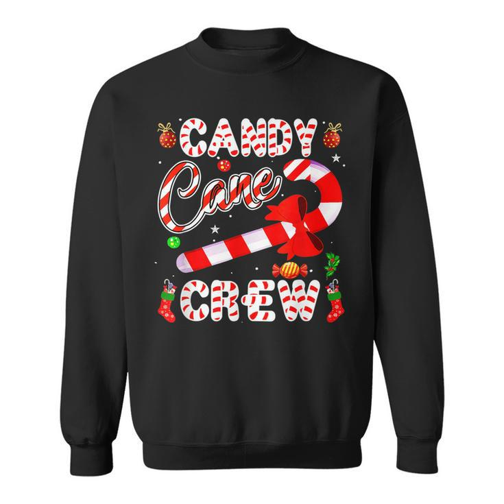 Candy Cane Crew Funny Christmas Candy Lover X Mas Pajama Men Women Sweatshirt Graphic Print Unisex