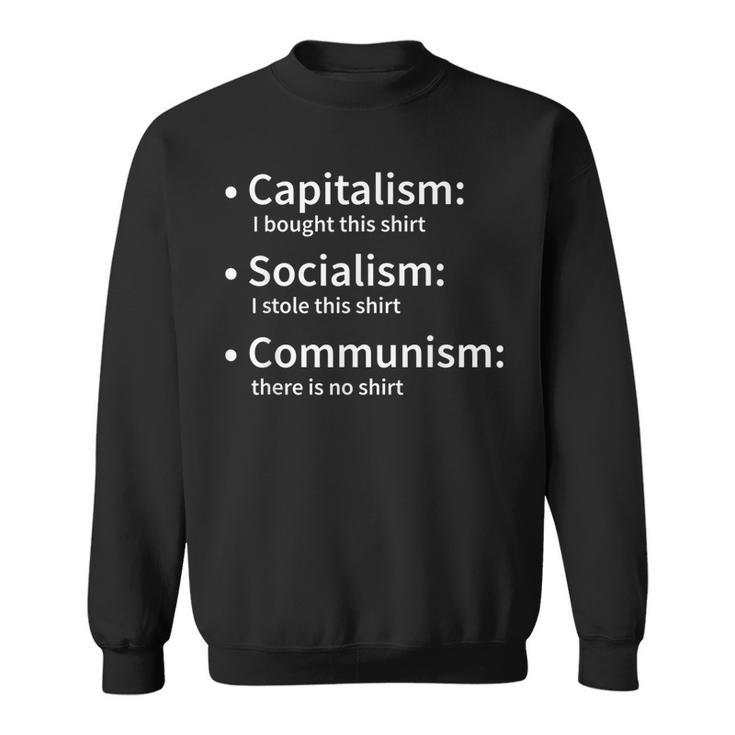 Capitalism Socialism Communism Libertarian Economics Freedom  Sweatshirt
