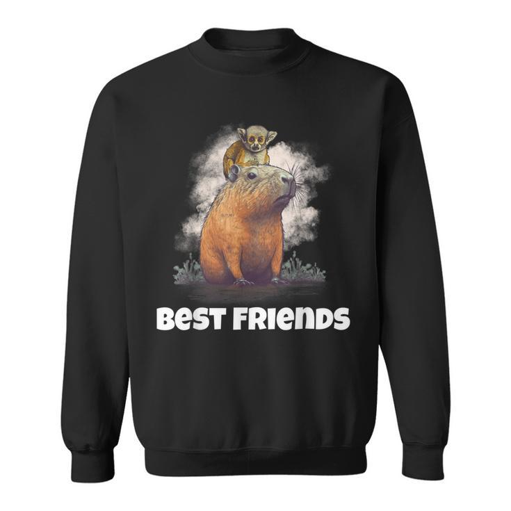 Capybara And Monkey Friends  Sweatshirt