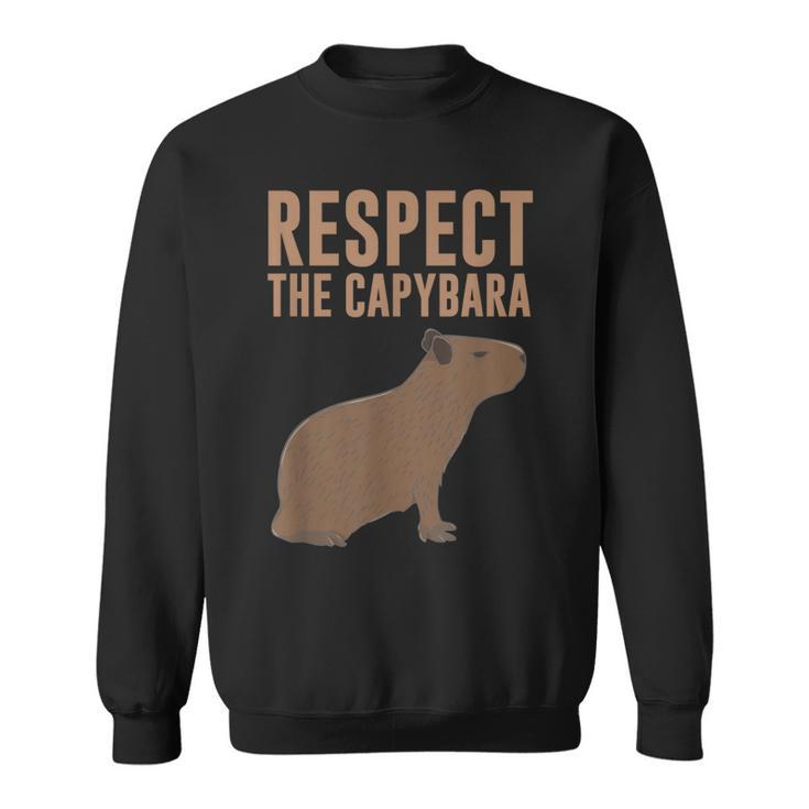 Capybara Gifts Respect The Capybara Cute Animal  Sweatshirt