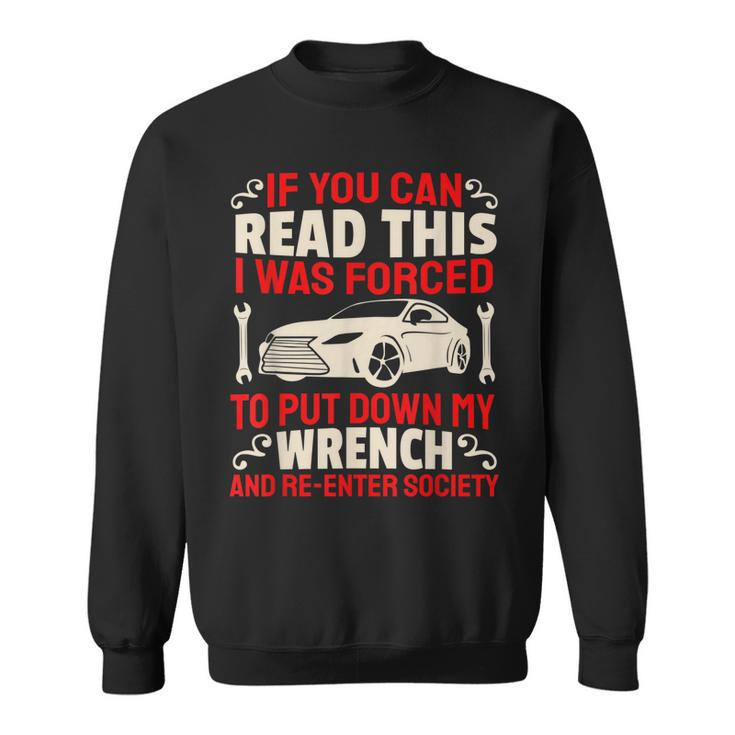 Car Mechanic Wrench - Car Automobile Guy Auto Mechanic  Men Women Sweatshirt Graphic Print Unisex
