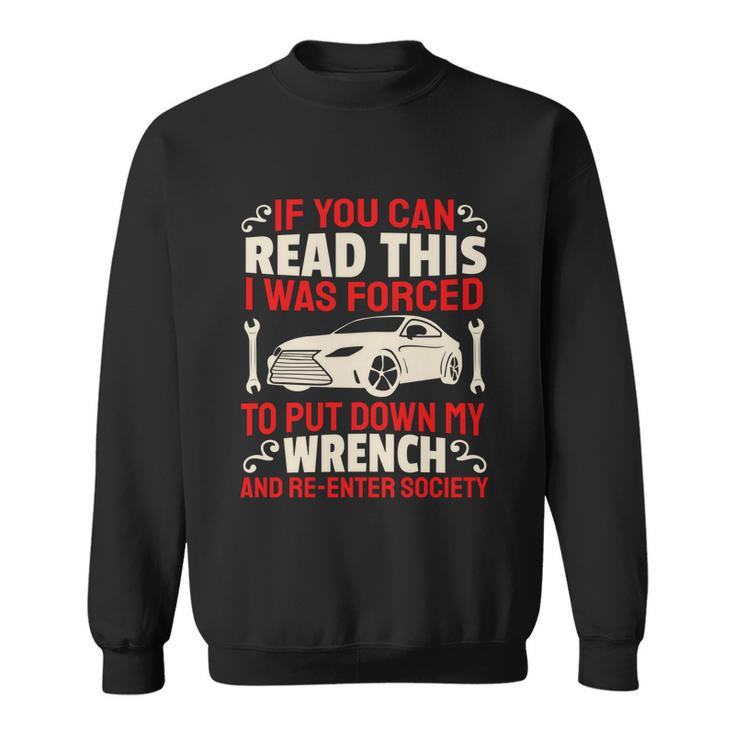 Car Mechanic Wrench Funny Gift Car Automobile Guy Auto Mechanic Cute Gift Sweatshirt