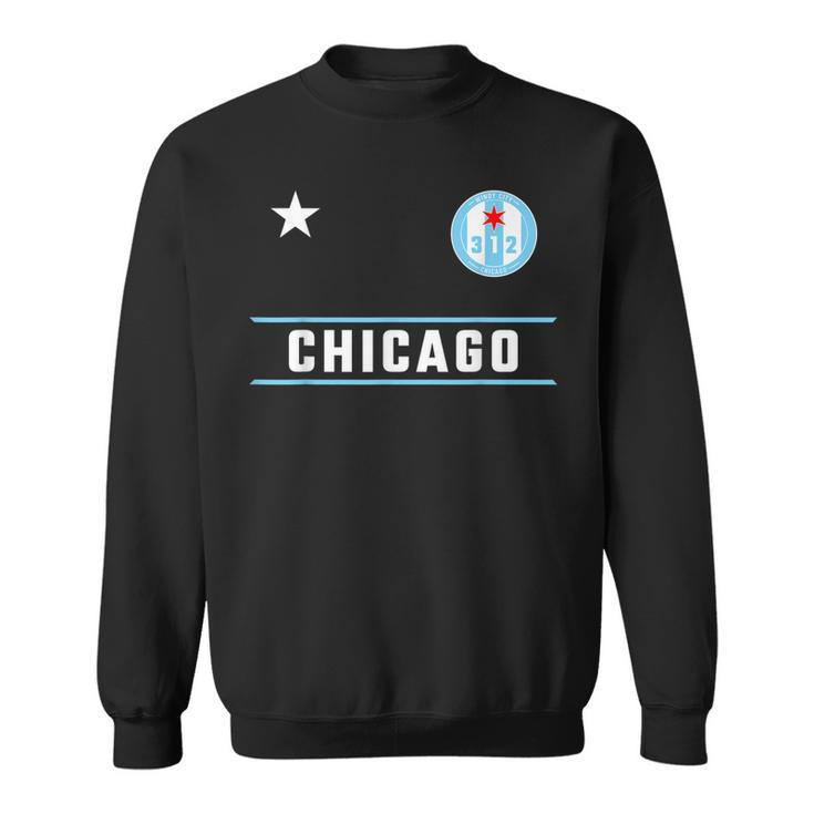 Chicago Windy City Designer Badge With Iconic 312 Area Code Sweatshirt
