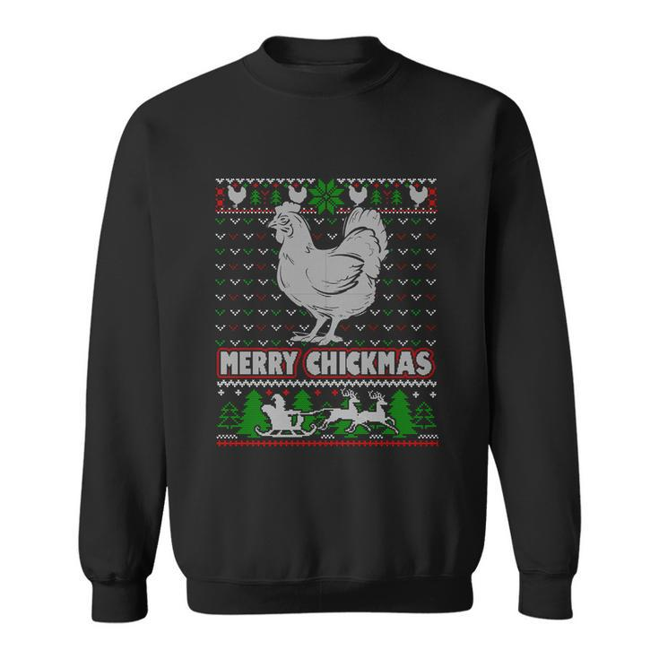 Chicken Rooster Merry Chickmas Ugly Christmas Gift Sweatshirt