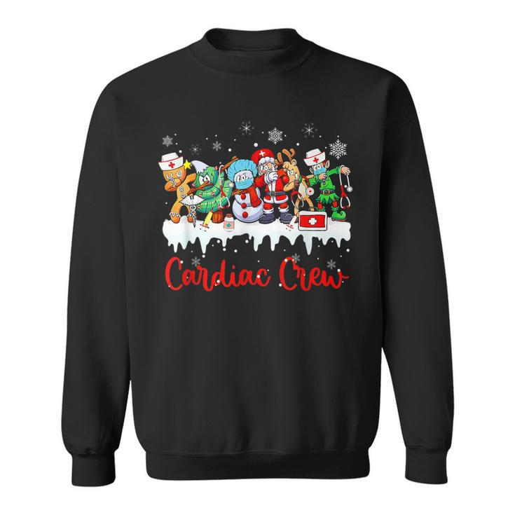 Christmas Cardiac Nurse Crew Santa Elf Friends Xmas Pajama  Men Women Sweatshirt Graphic Print Unisex