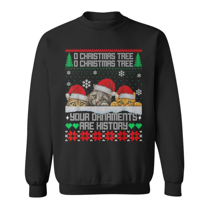 Christmas Cat  Meowy Christmas Cat Christmas Sweater  V3 Men Women Sweatshirt Graphic Print Unisex