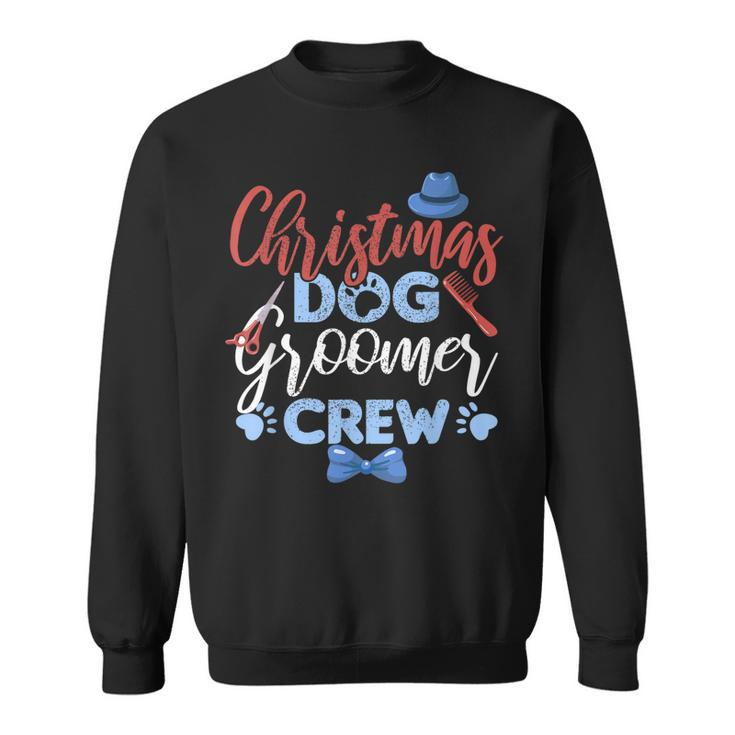 Christmas Dog Groomer Crew Gift Grooming   Men Women Sweatshirt Graphic Print Unisex