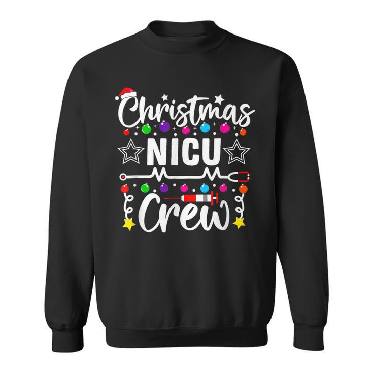 Christmas Nicu Crew Nurse Doctor Tech Neonatal Icu Squad  V2 Men Women Sweatshirt Graphic Print Unisex