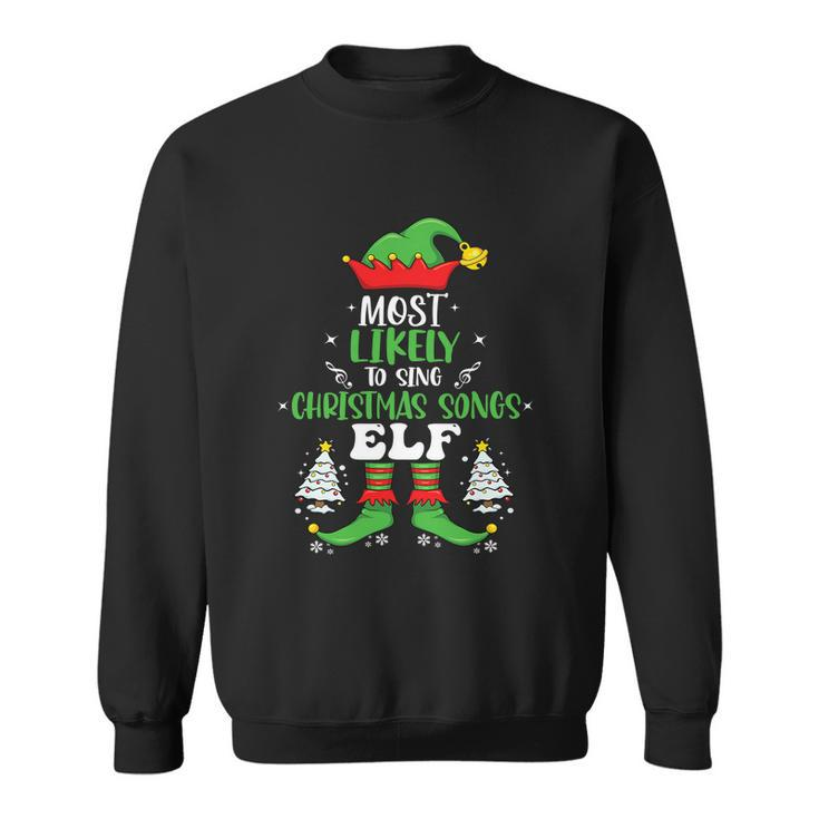 Christmas Songs Elf Family Matching Group Christmas Party Sweatshirt