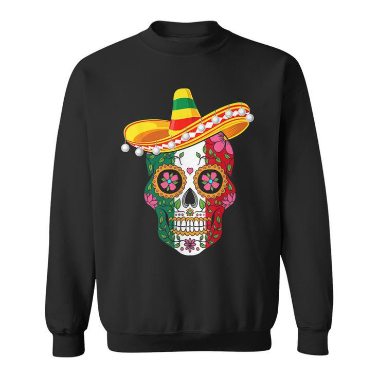 Cinco De Mayo  Sugar Mexican Skull Cinco De Mayo  Sweatshirt