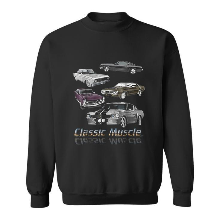 Classic American Muscle Cars Vintage Gift Men Women Sweatshirt Graphic Print Unisex